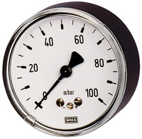 Kapselfedermanometer, Anschluss hinten, Ø 63 = zentrisch, Ø 100 = exzentrisch