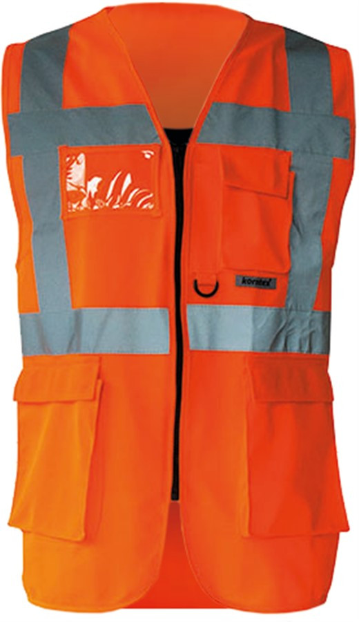 Warnschutzweste Polyester 5XL orange ISO20471 120g/m² Sch-S - Werkzeug  Roloff GmbH